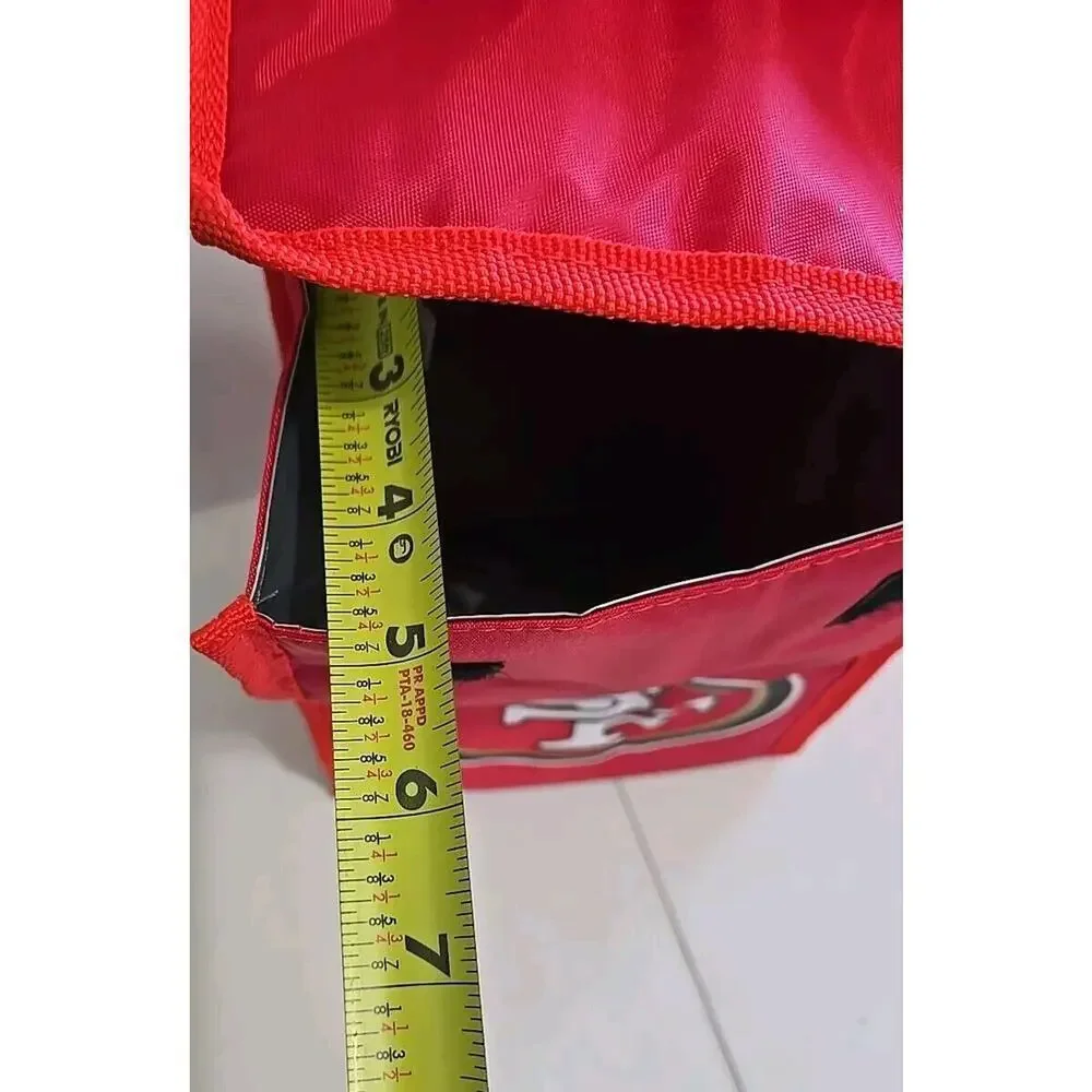 NFL San Francisco 49ERS Insulated Lunch Bag With hook loop Closure NWT - Picture 11 of 14